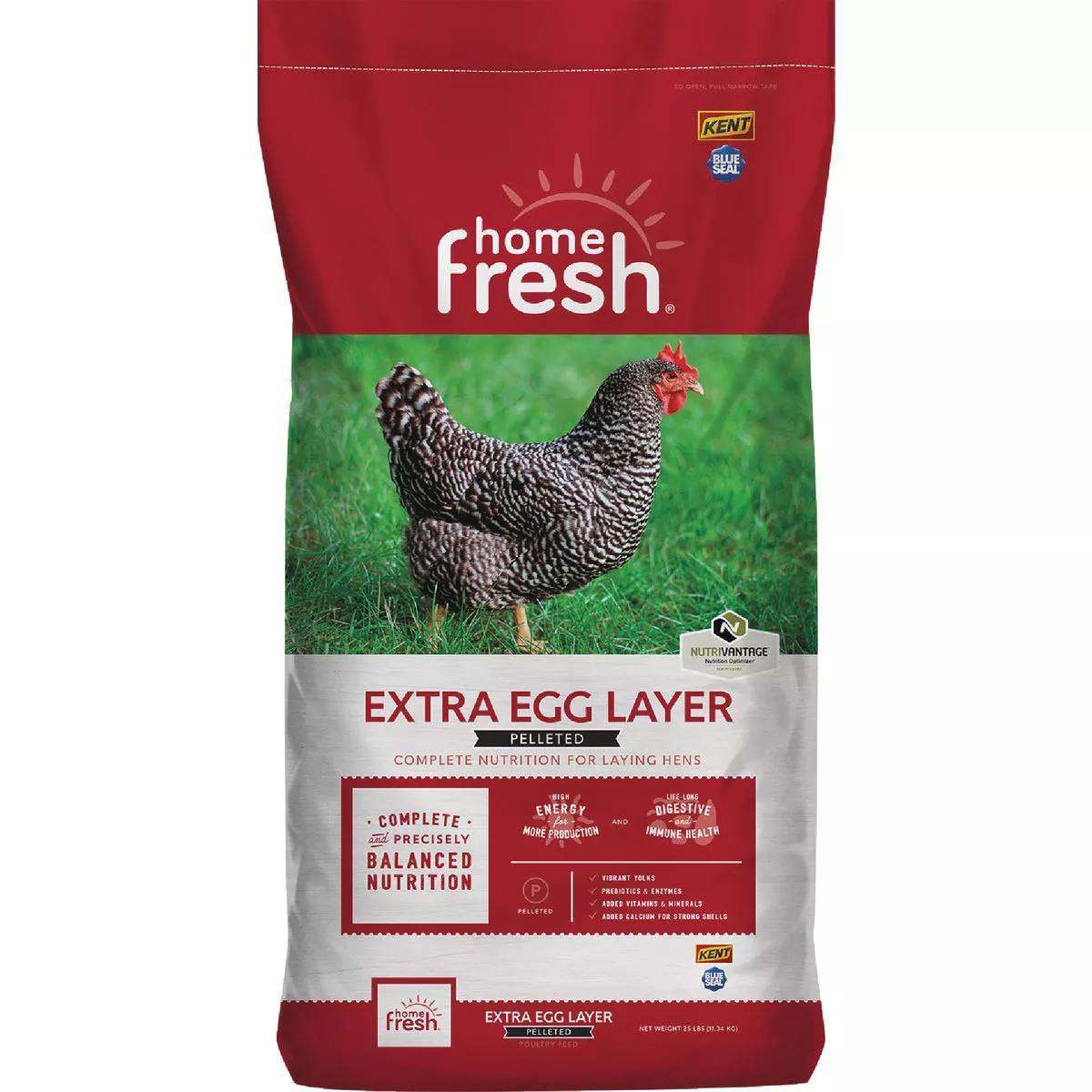 Rooster Grain & Seed Feed Metal Button Sign