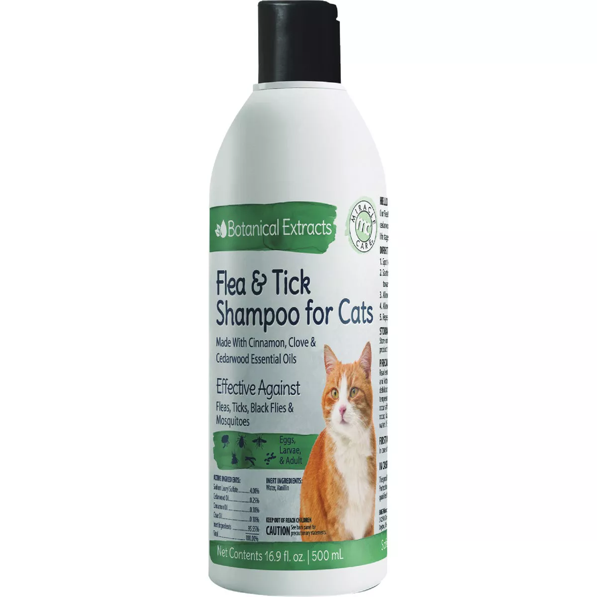 Miracle Care Botanical Extracts 16.9 Oz. Flea & Tick Shampoo For Cats