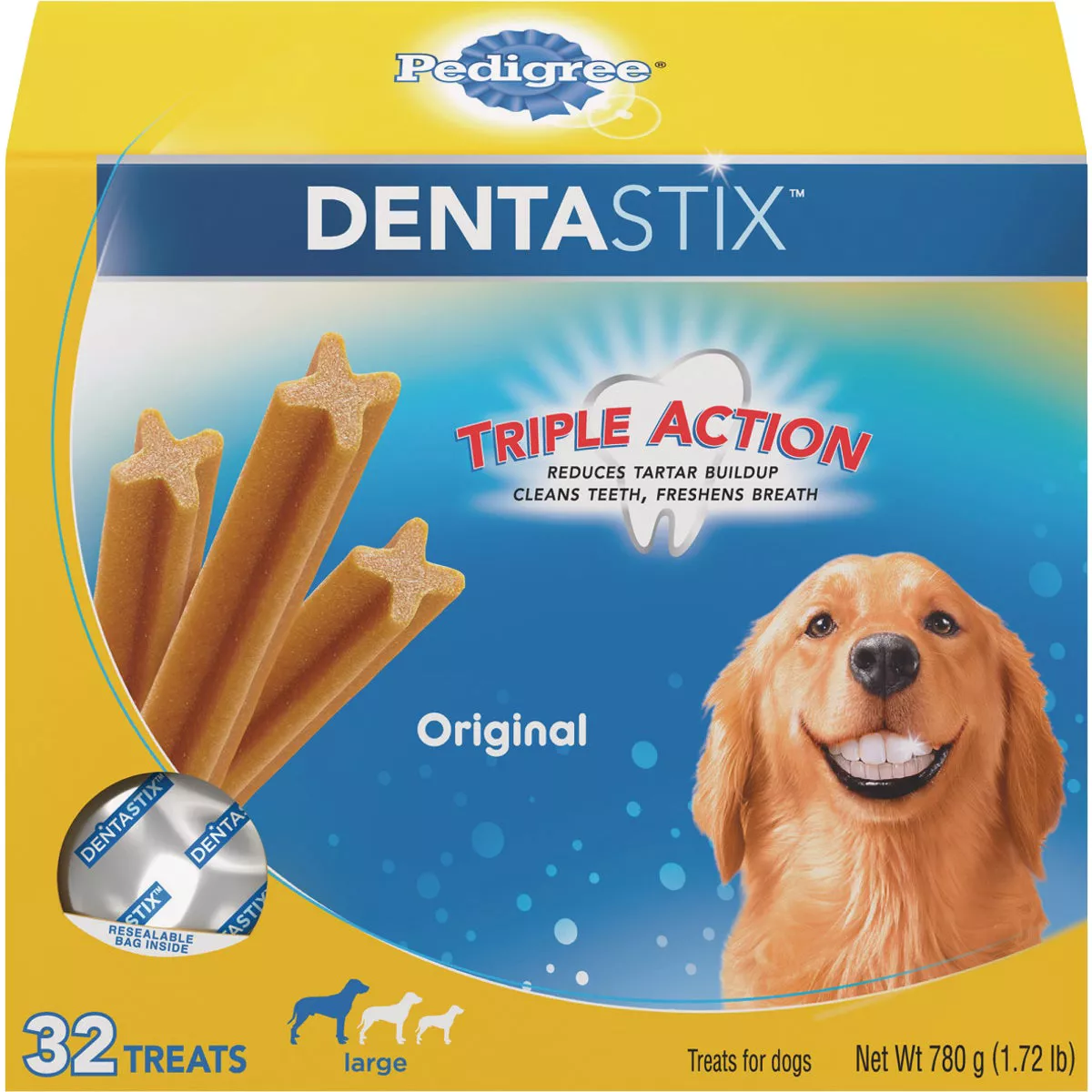 Pedigree Dentastix Large Dog Original Flavor Dental Dog Treat (32-Pack)