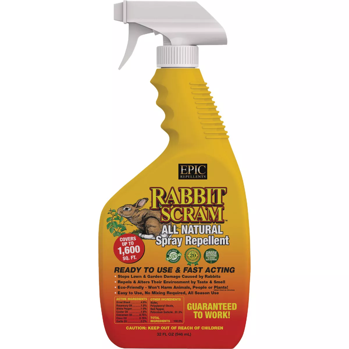Rabbit Scram 32 Oz. Ready To Use Trigger Spray Rabbit Repellent | True ...