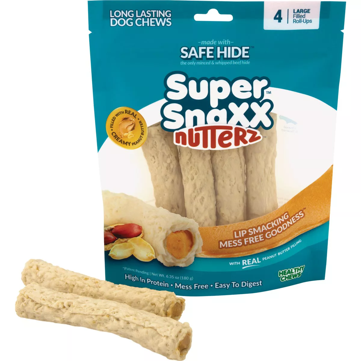 Healthy Chews Super SnaXX Nutterz Peanut Butter Dog Treat (4-Pack)