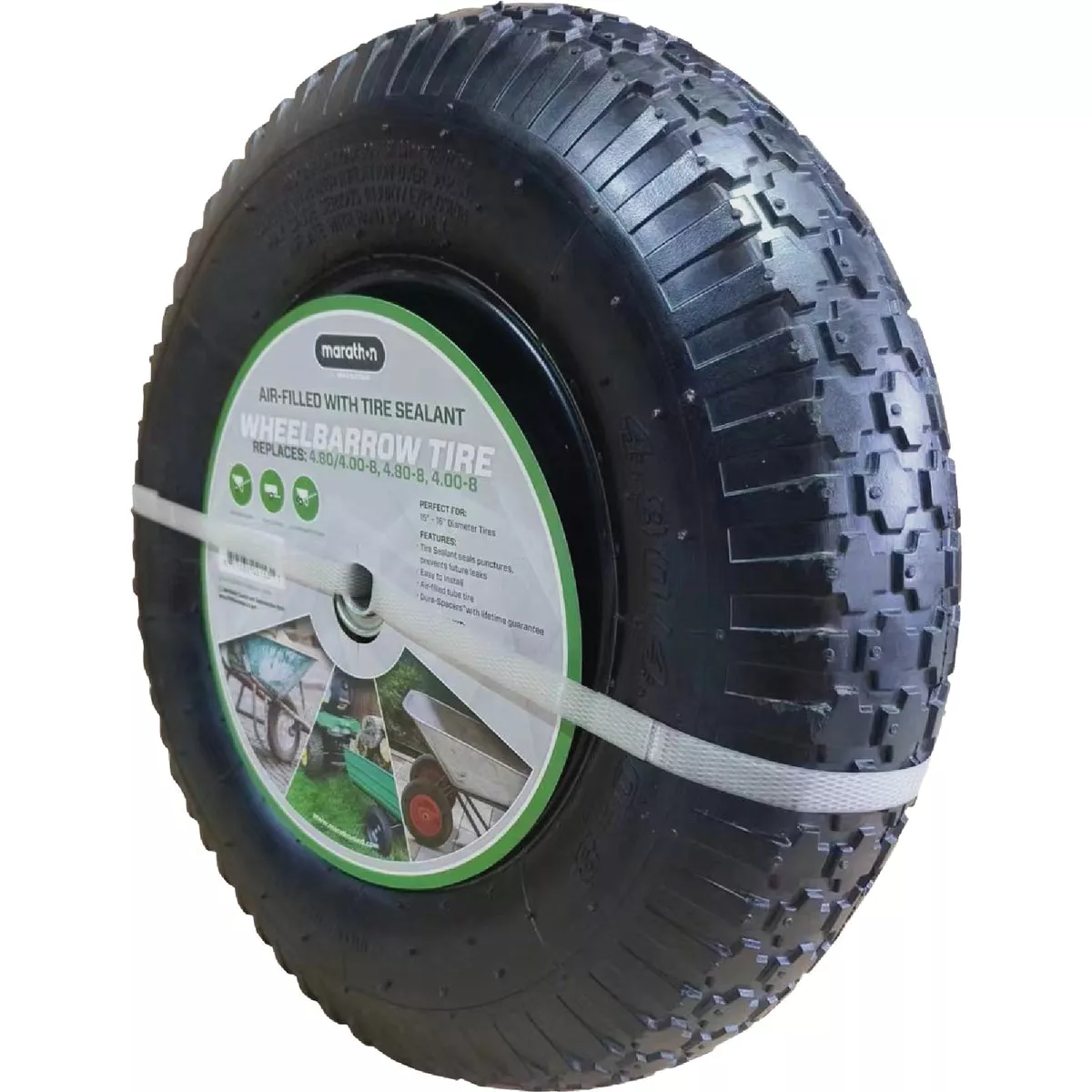 Marathon 4.80/4.00 - 8 In. Wheelbarrow Tire with Air Filled Tire Sealant - photo 2