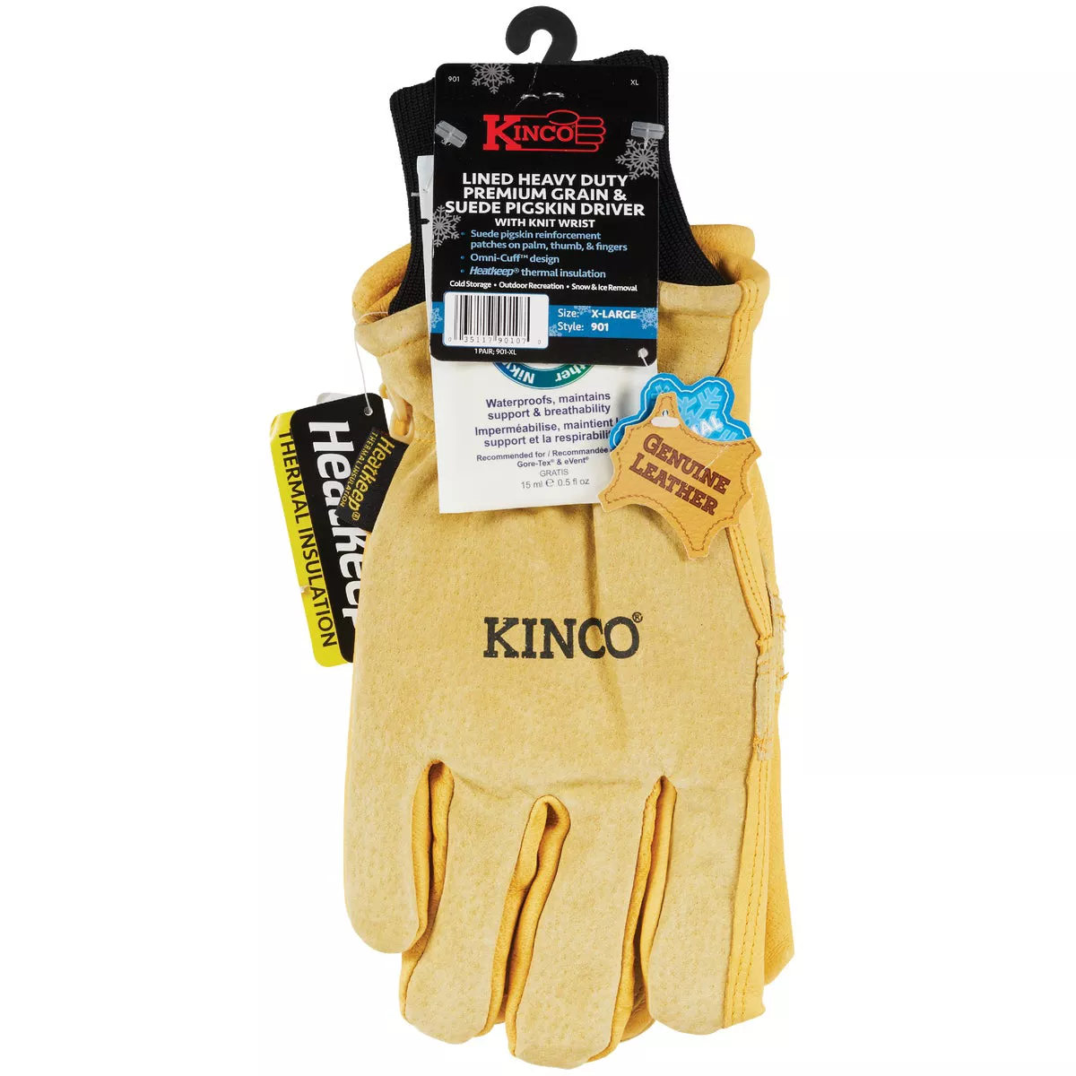 Kinco Men's XL Premium Pigskin Thermal Insulated Winter Work Glove - photo 2