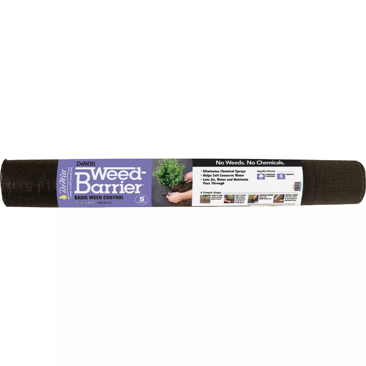 DeWitt Weed Barrier 3 Ft. W. x 100 Ft. L. Pointbond Polyproylene 5-Year Basic Weed Control Landscape Fabric