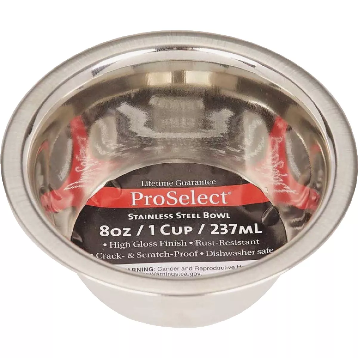 Boss Pet ProSelect 8 Oz. Heavy Stainless Steel Mirror Finish Dog Bowl
