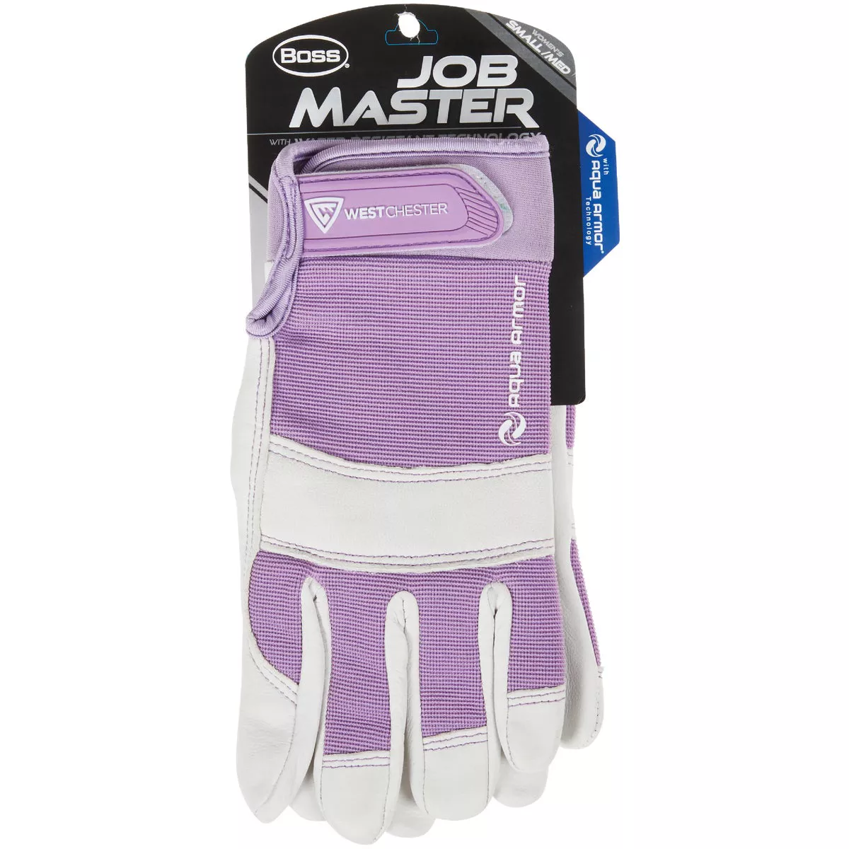 Boss Job Master Aqua Armor Women's Small/Medium Purple & White Work Glove - photo 2