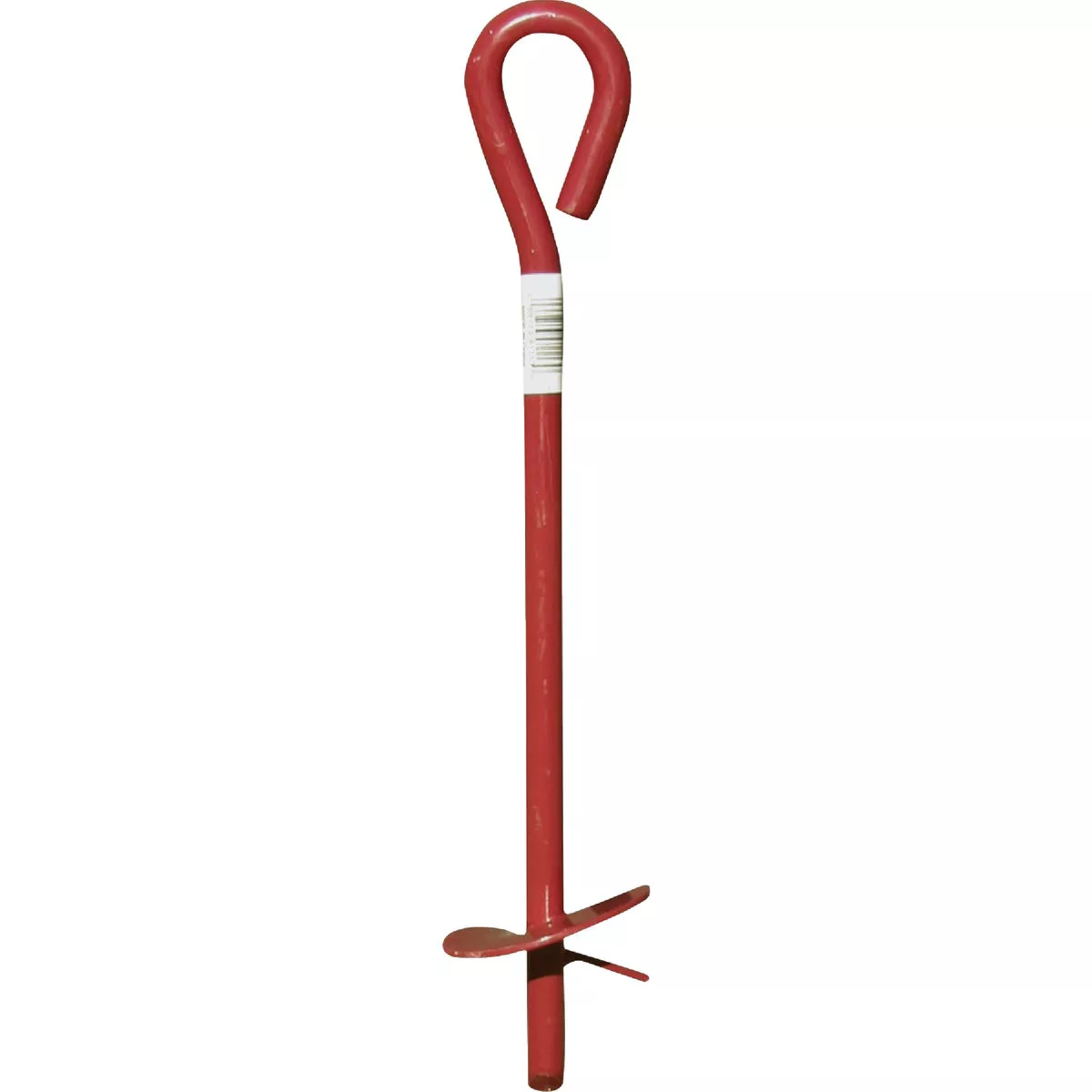 Midwest Air Tech 3 In. x 15 In. Red Steel Screw-In Earth Anchor
