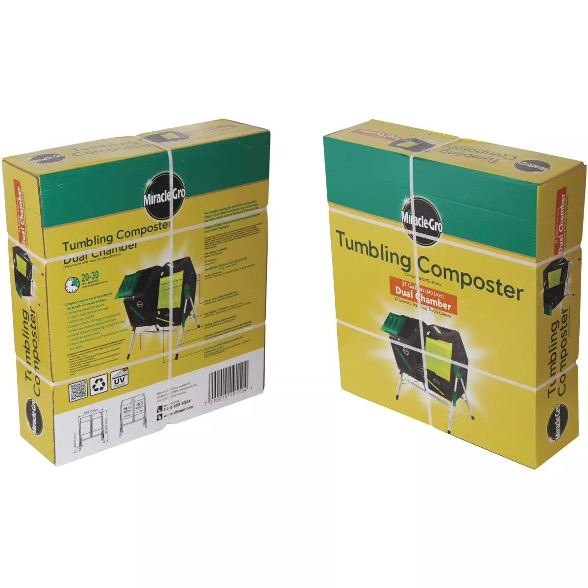 Miracle-Gro 2 x 28 Gal. Dual Chamber Tumbling Composter - photo 2