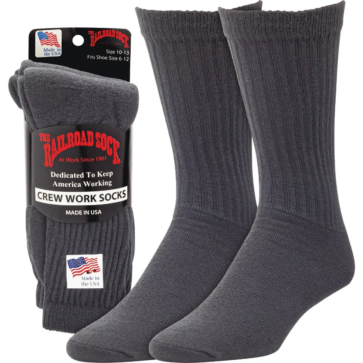 Railroad Sock Black Welt Top Crew Premium Sock (3-Pack) - photo 2