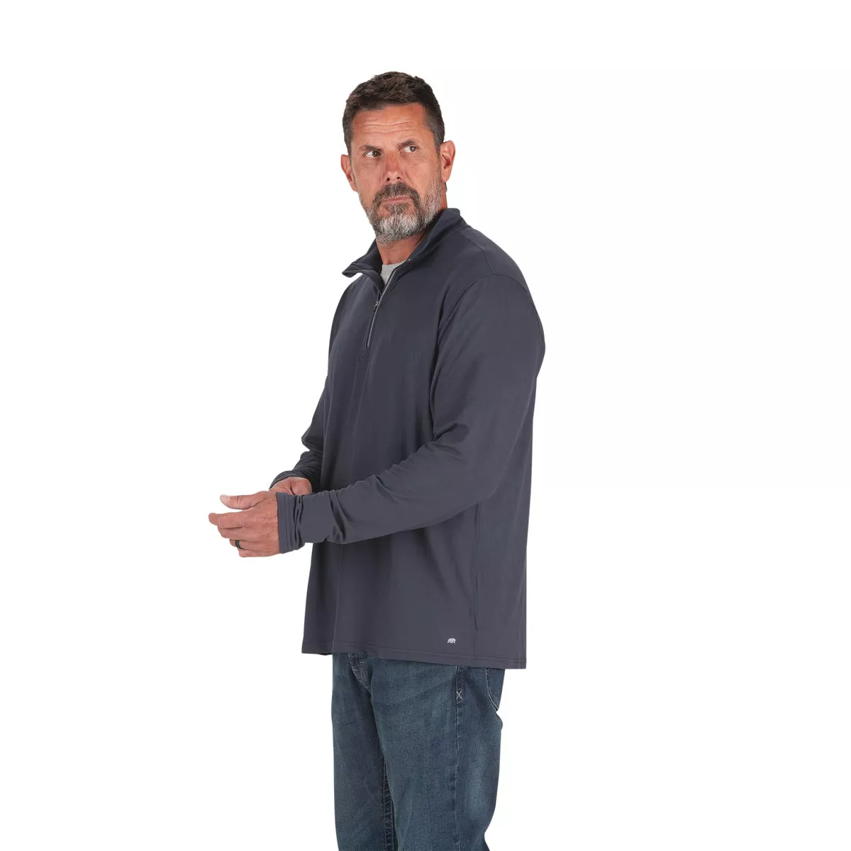 Berne Men's 2XL Navy Midweight UPF Quarter-Zip Shirt