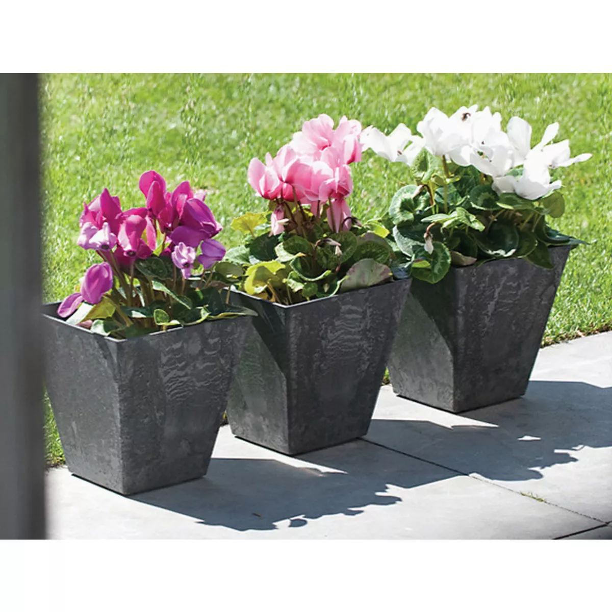 Novelty ArtStone Ella 6 In. W. x 6 In. H. x 6 In. L. Black Resin Planter - photo 2