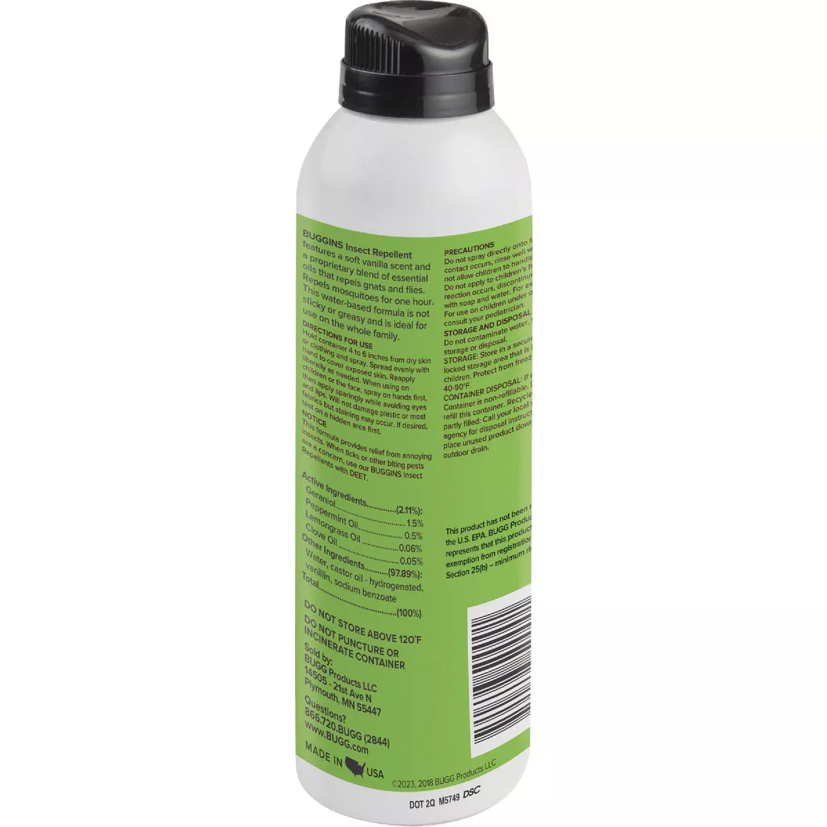 Bugg Buggins 6 Oz. 0% Deet Insect Repellent - photo 2