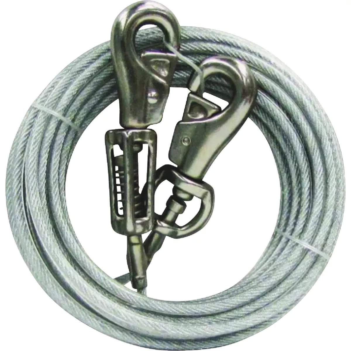 Boss Pet Guardian Gear XL Dog Cable with Spring Dog Tie-Out, 15 Ft.