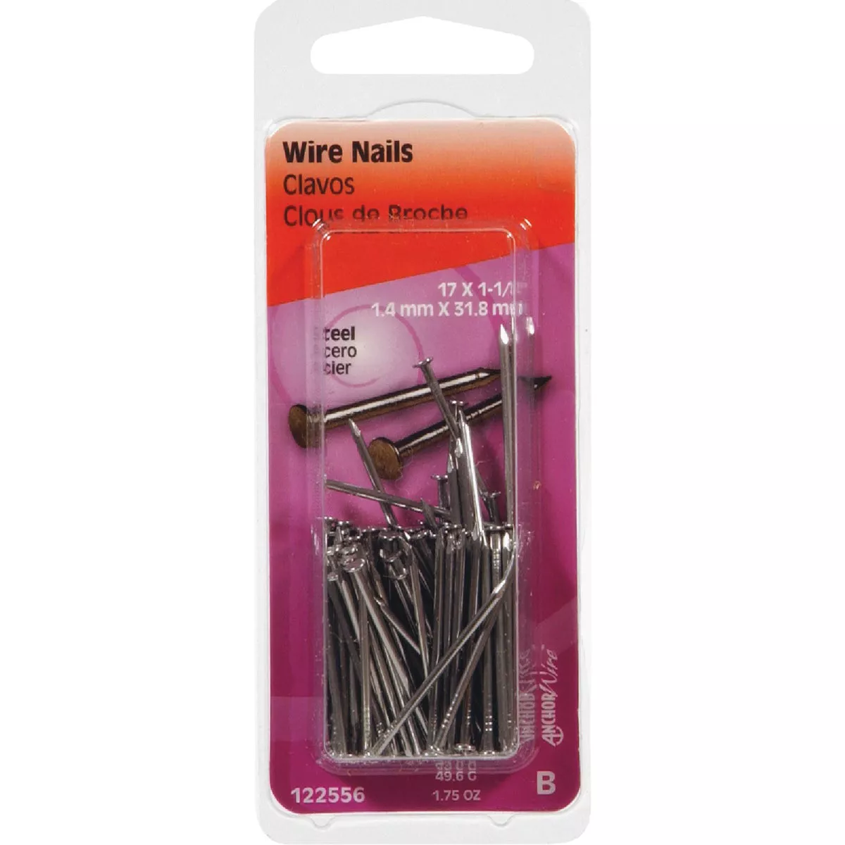 Hillman Anchor Wire 1-1/4 In. 17 ga Bright Wire Nails (1.75 Oz.)