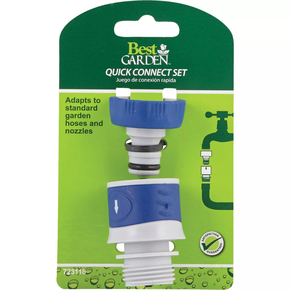 Best Garden 1 Male, 1 Female Poly Faucet Quick Connect Connector Set - photo 2