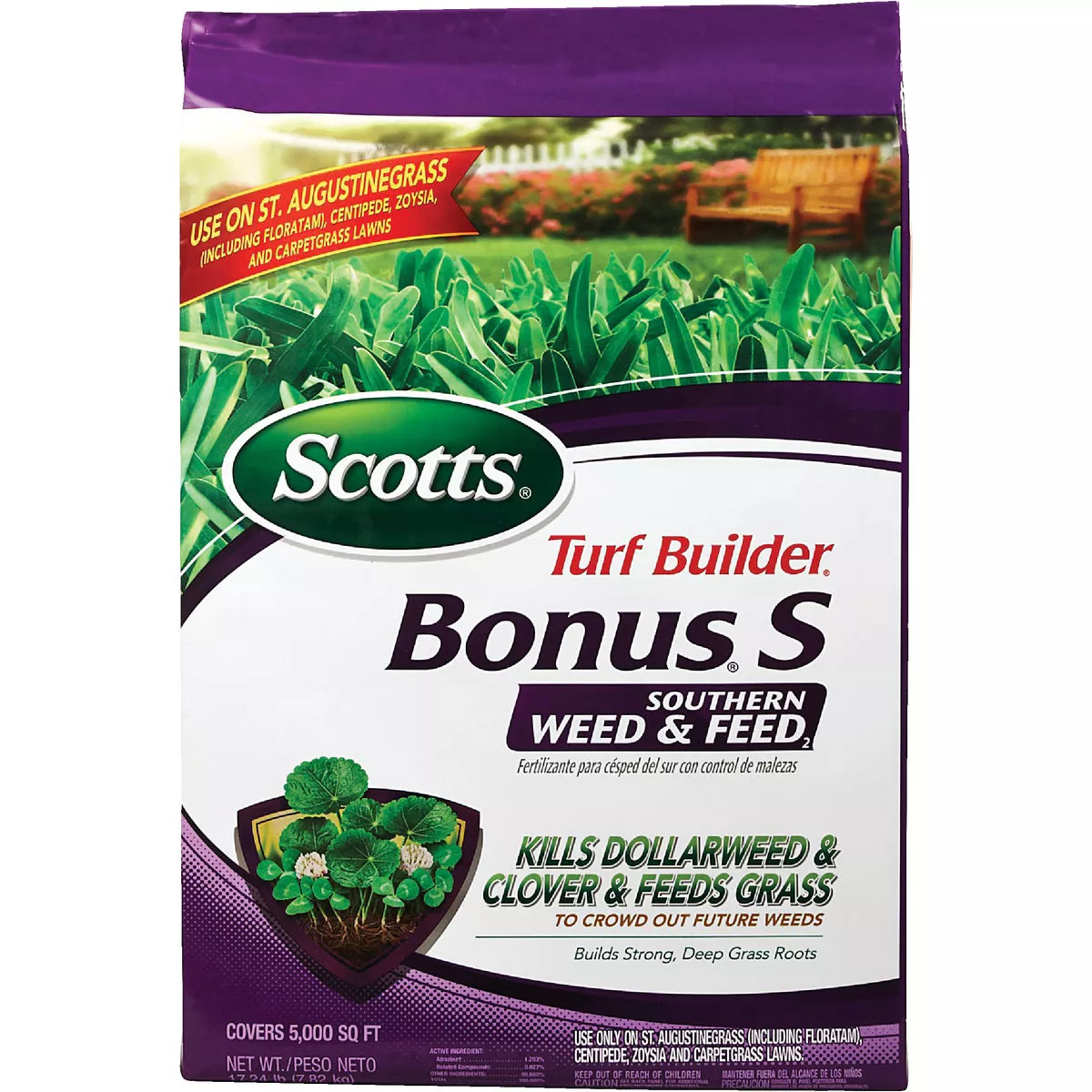 Scotts Turf Builder Bonus S Southern Weed & Feed2 18.62 Lb. 5000 Sq. Ft. Weed Killer Plus Lawn Fertilizer - photo 8