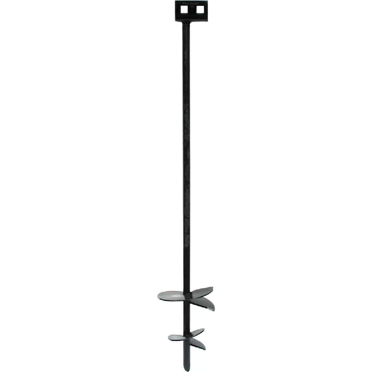 Tie Down 4 In./6 In. x 36 In. Black Iron Double Head Earth Anchor