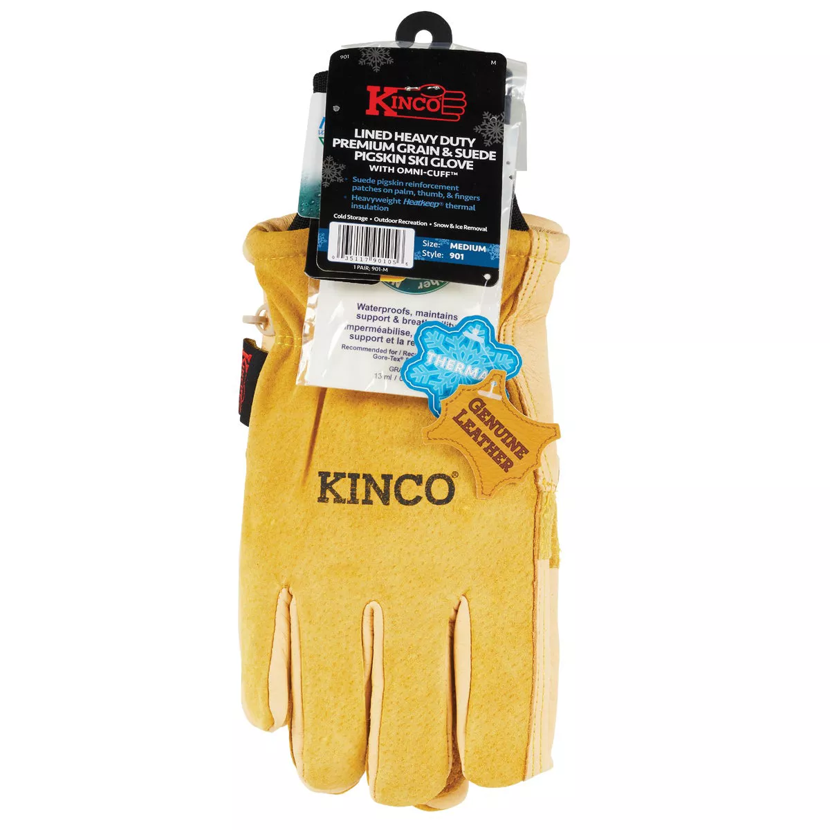 Kinco Men's Medium Premium Pigskin Thermal Insulated Winter Work Glove - photo 2