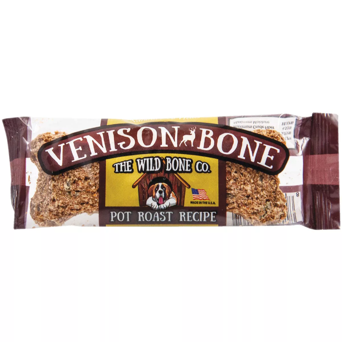 The Wild Bone Company Venison Bone Pot Roast Dog Treat, 1 Oz.