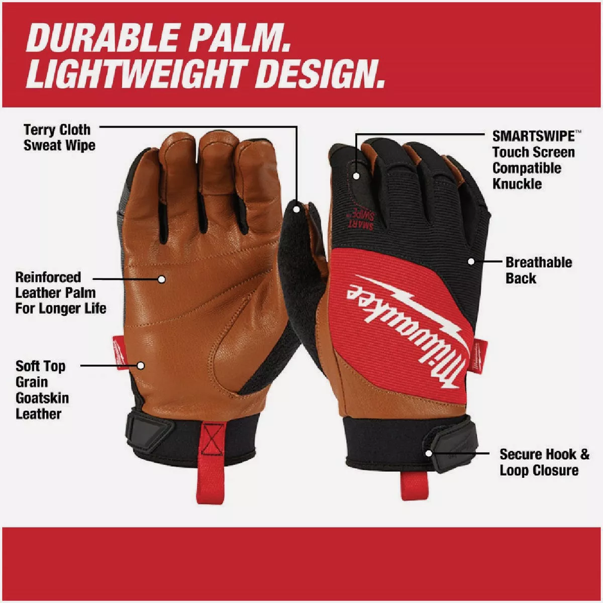 Milwaukee Unisex Medium Leather Performance Work Glove - photo 4