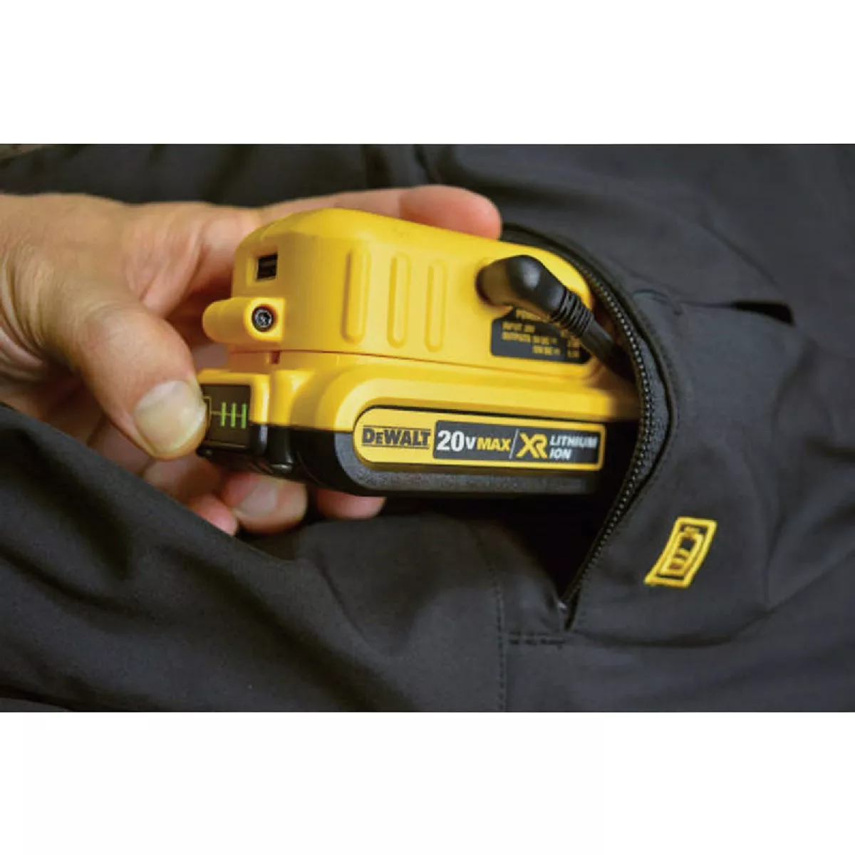 DEWALT Men's Black Soft Shell Heated Jacket Kit, L - photo 2