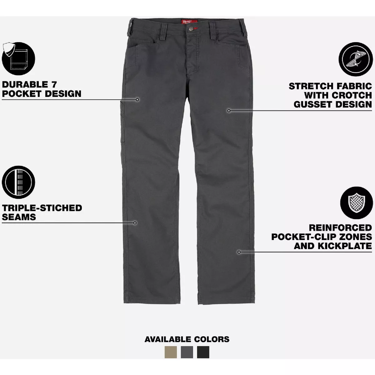 Milwaukee Gray 36 x 30 Work Pants - photo 2