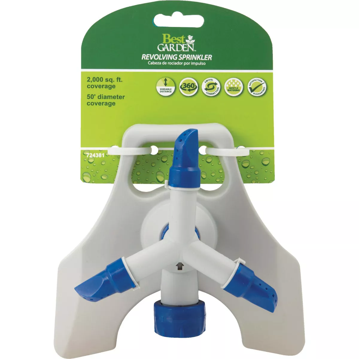 Best Garden Poly 50 Ft. Dia. 3-Arm Rotary Sprinkler - photo 2