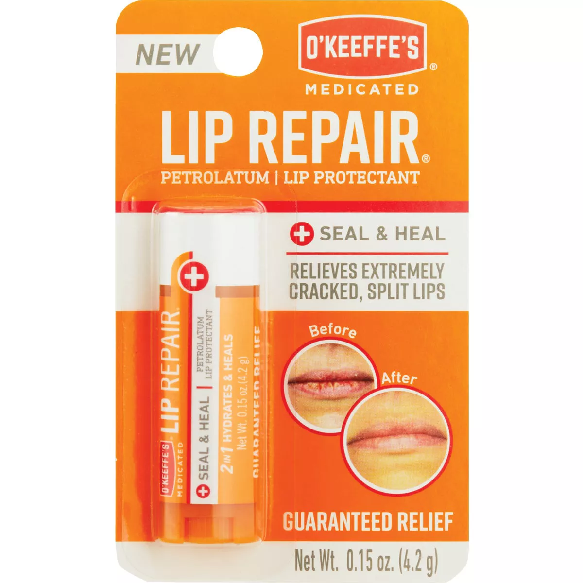 O'Keeffe's Seal & Heal Unflavored Lip Repair, 0.15 Oz. - photo 2