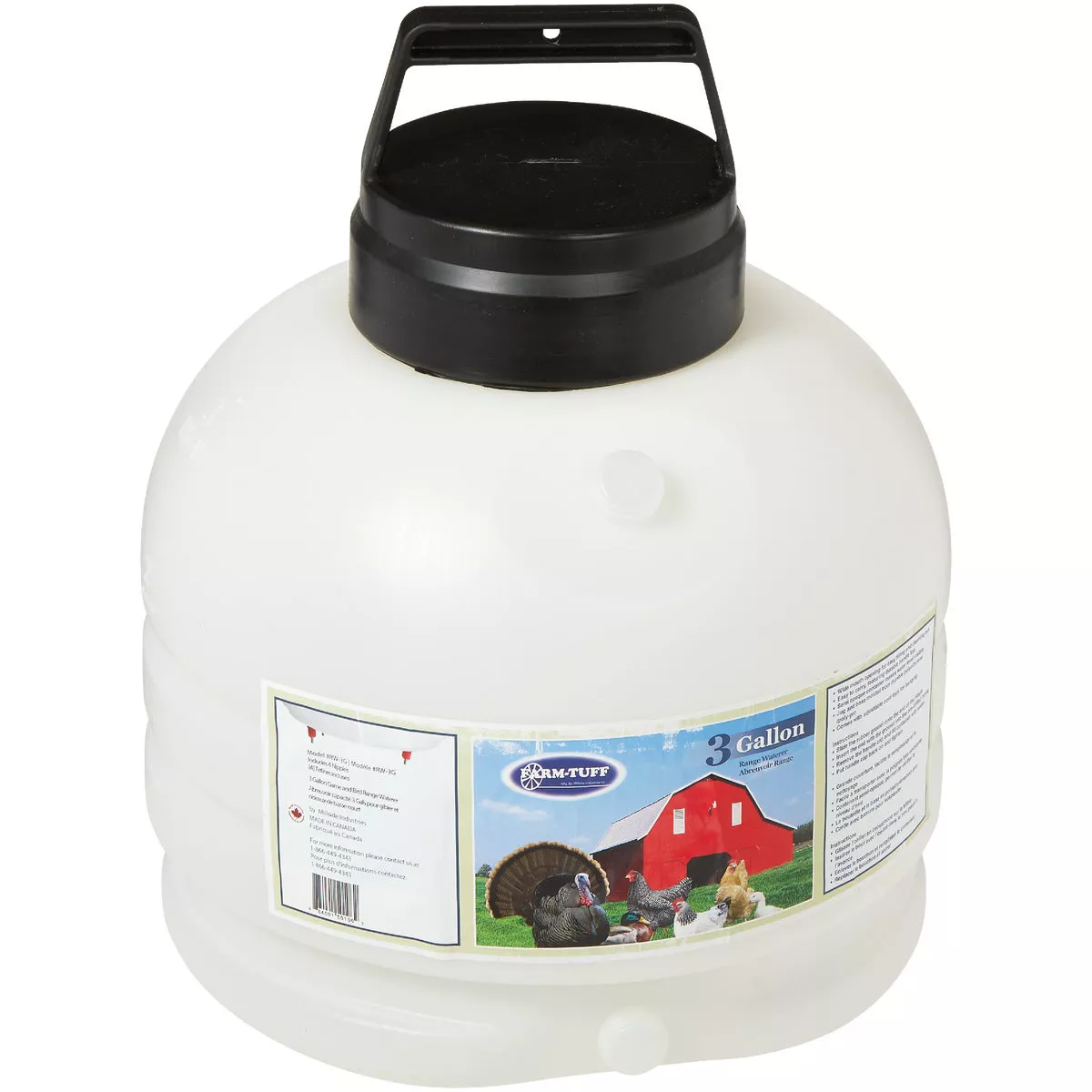 Farm-Tuff 3 Gal. Gravity-Feed Plastic Game & Bird Range Poultry Waterer - photo 3