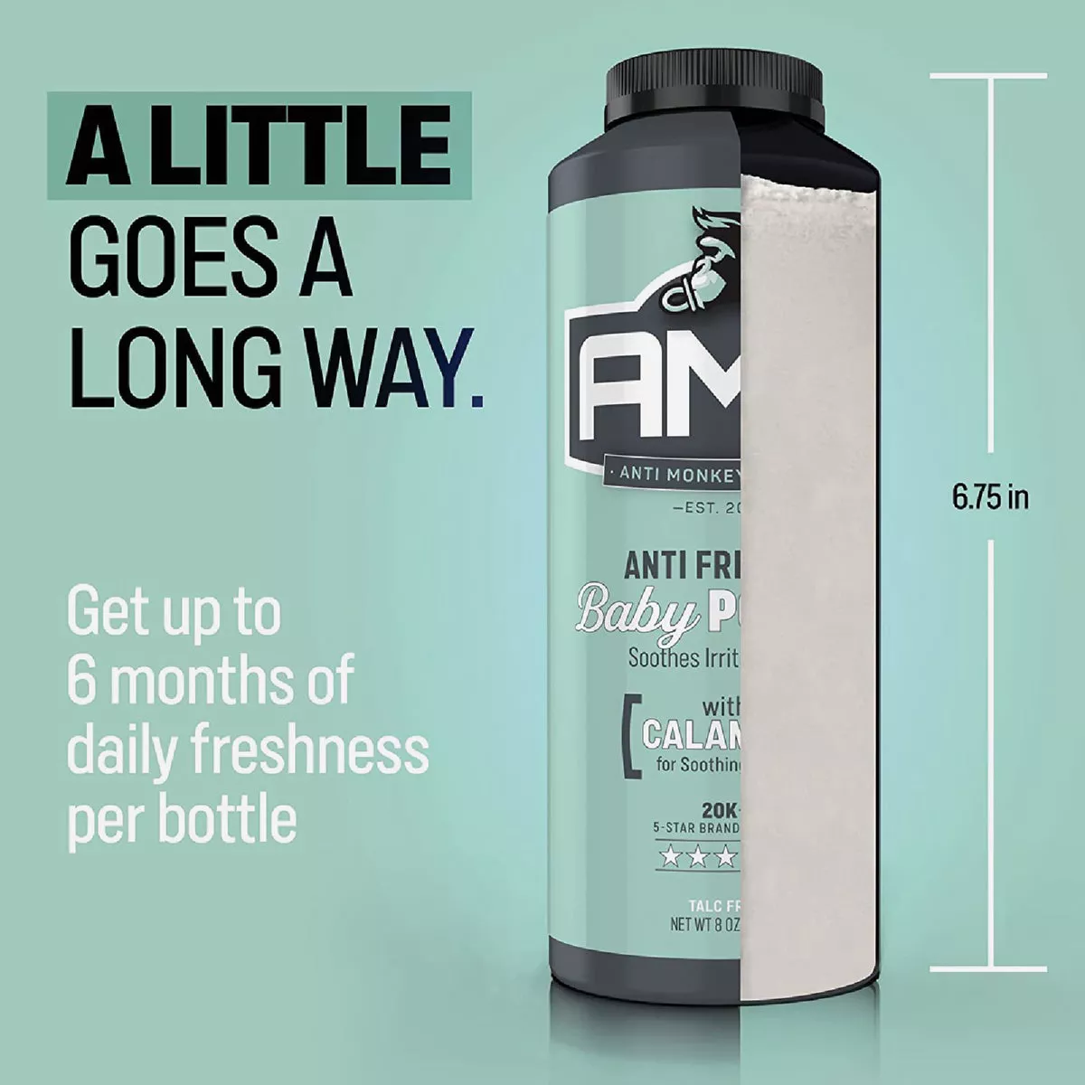 Baby Anti Monkey Butt 8 Oz. Calamine Body Powder - photo 3