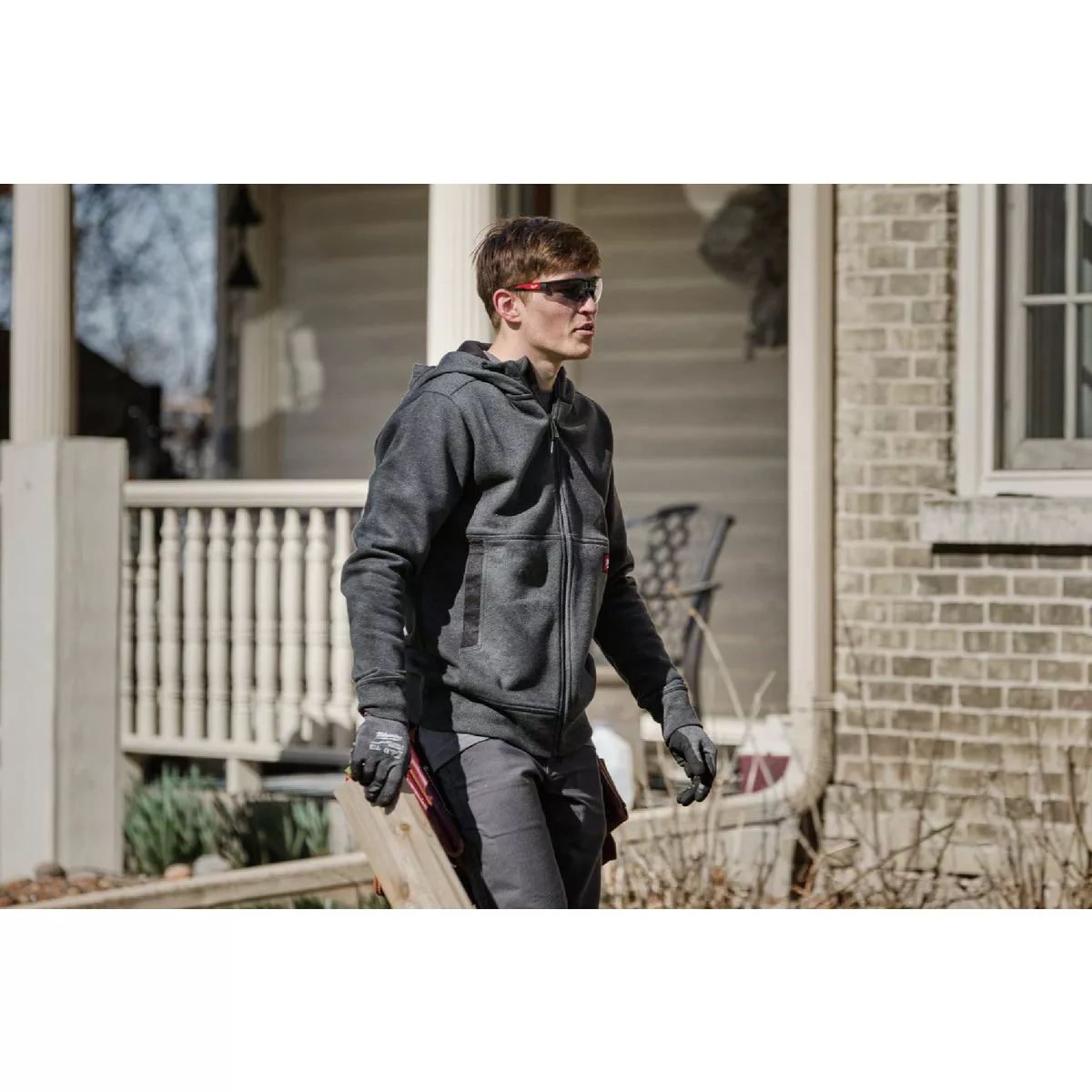 Milwaukee GRIDIRON Men's Medium Gray Full-Zip Hoodie - photo 3