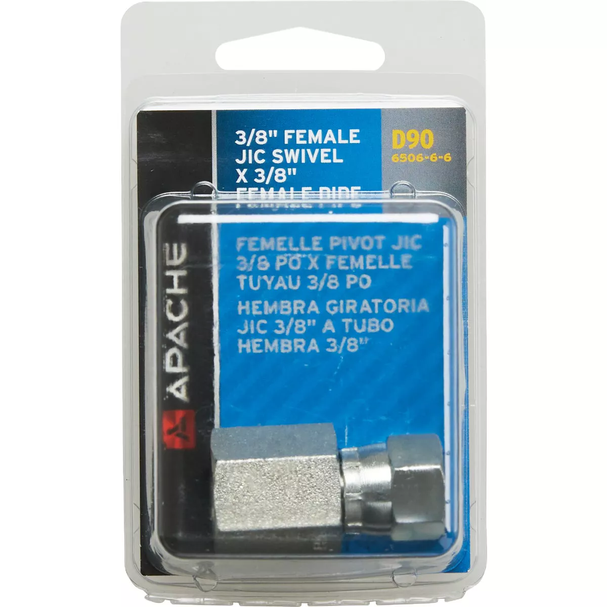 Apache 3/8 In. Female JIC x 3/8 In. Female Pipe Hydraulic Hose Adapter - photo 2
