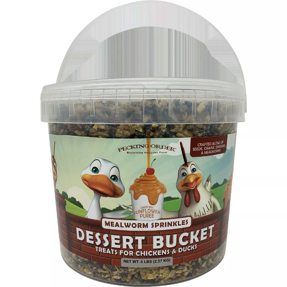 Pecking Order 5 Lb Dessert Bucket Mealworm Sprinkles