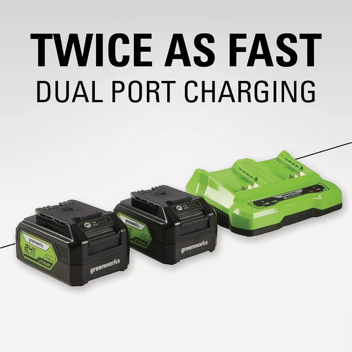 Greenworks 24V (2 x 24V) 16 In. Brushless Attachment Capable String Trimmer with (2) 4.0 Ah USB Batteries & Charger - photo 7