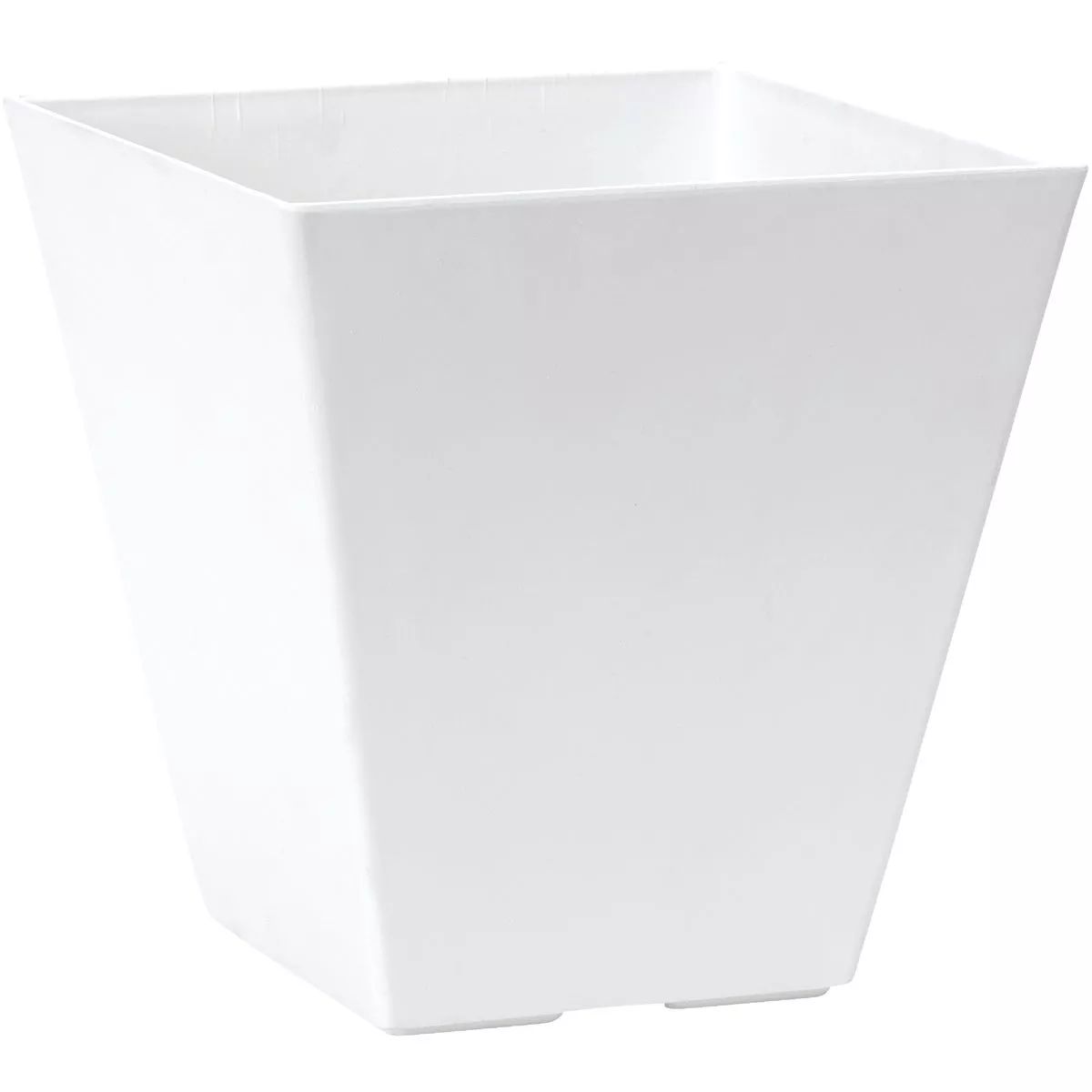 Novelty StoneArt Ella 8 in. W. x 9 in. H. x 8 In. L. White Resin Square Planter