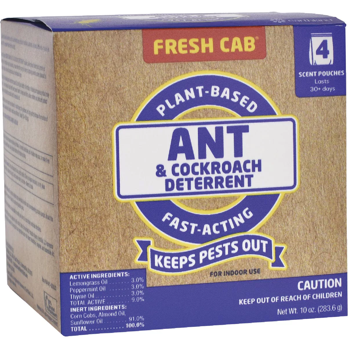 Fresh Cab Ant & Cockroach Deterrent (4-Pack)