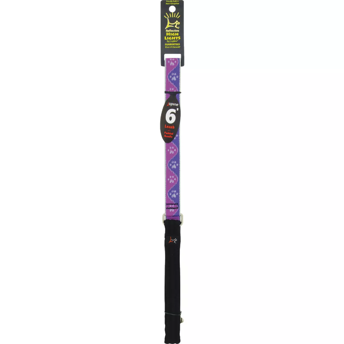 Lupine 1 In. x 6 Ft. Reflective Pink Paws Dog Leash