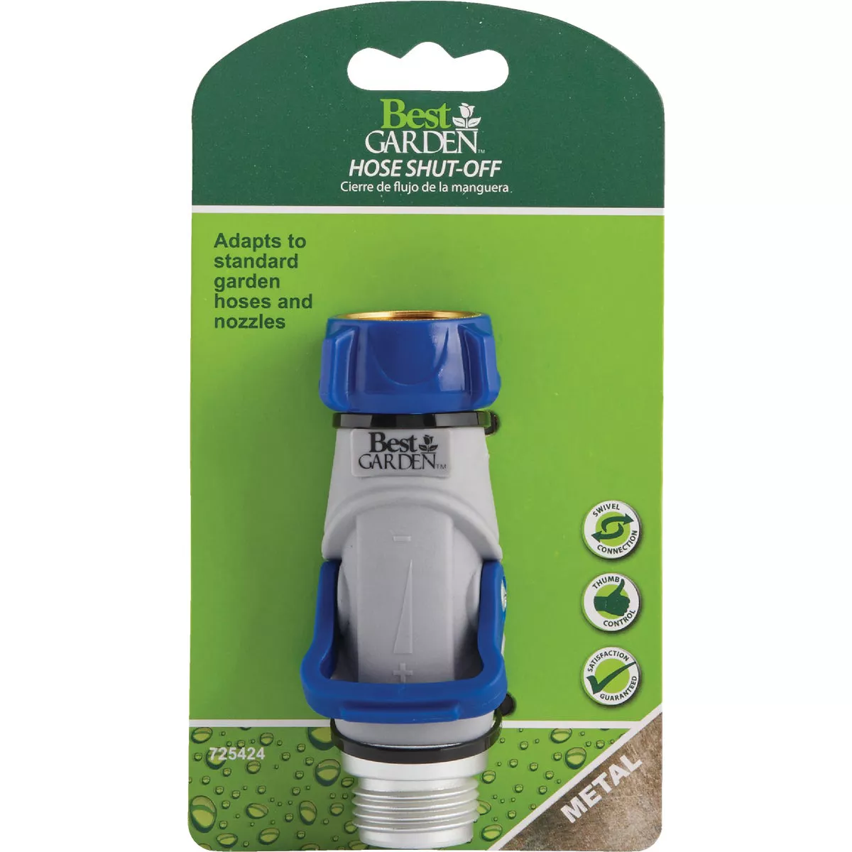 Best Garden Plastic Hose Shutoff Valve with Thumb Control - photo 3