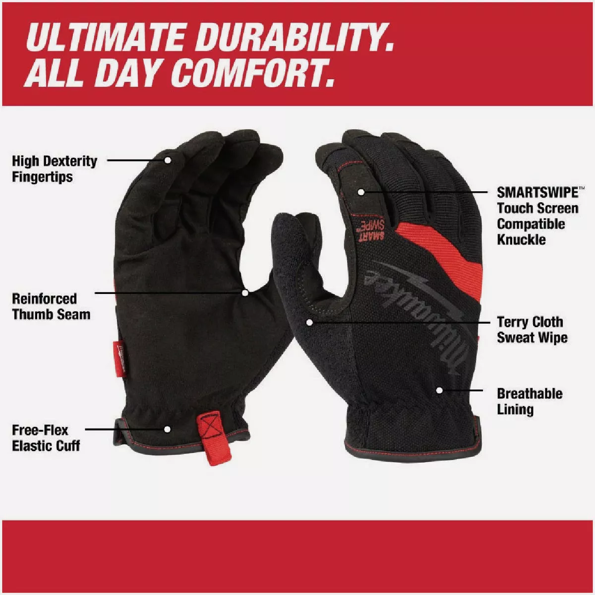 Milwaukee Unisex Medium Synthetic Flexible Cuff Work Glove - photo 4