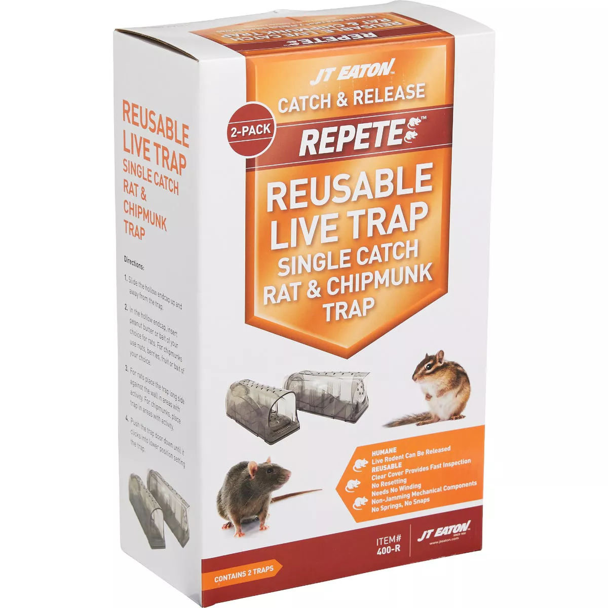 JT Eaton Repete Plastic Reusable Live Rat & Chipmunk Trap (2-Pack) - photo 3