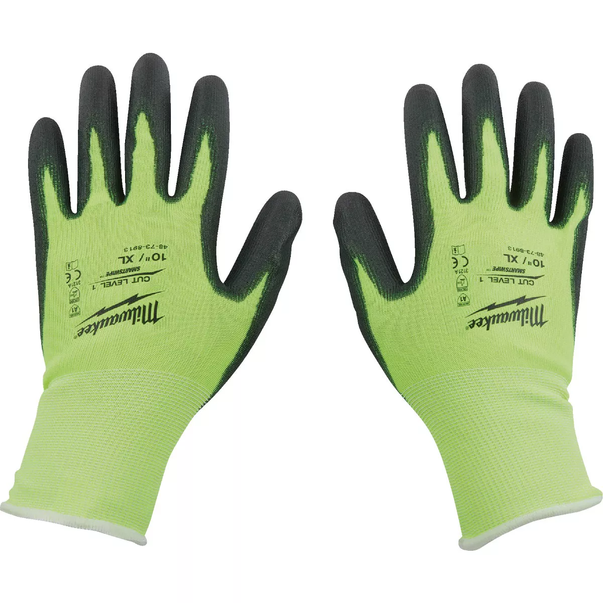 Milwaukee Unisex Large High Visibility Cut Level 1 Dipped Glove - photo 6