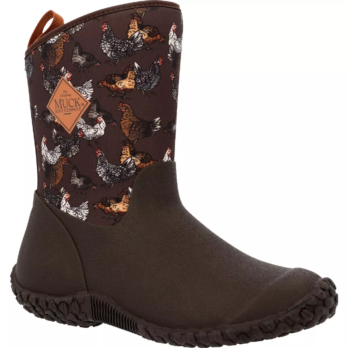 The Muck Boot Company Muckster II Women's Brown Chicken Print Mid Boot, Size 6