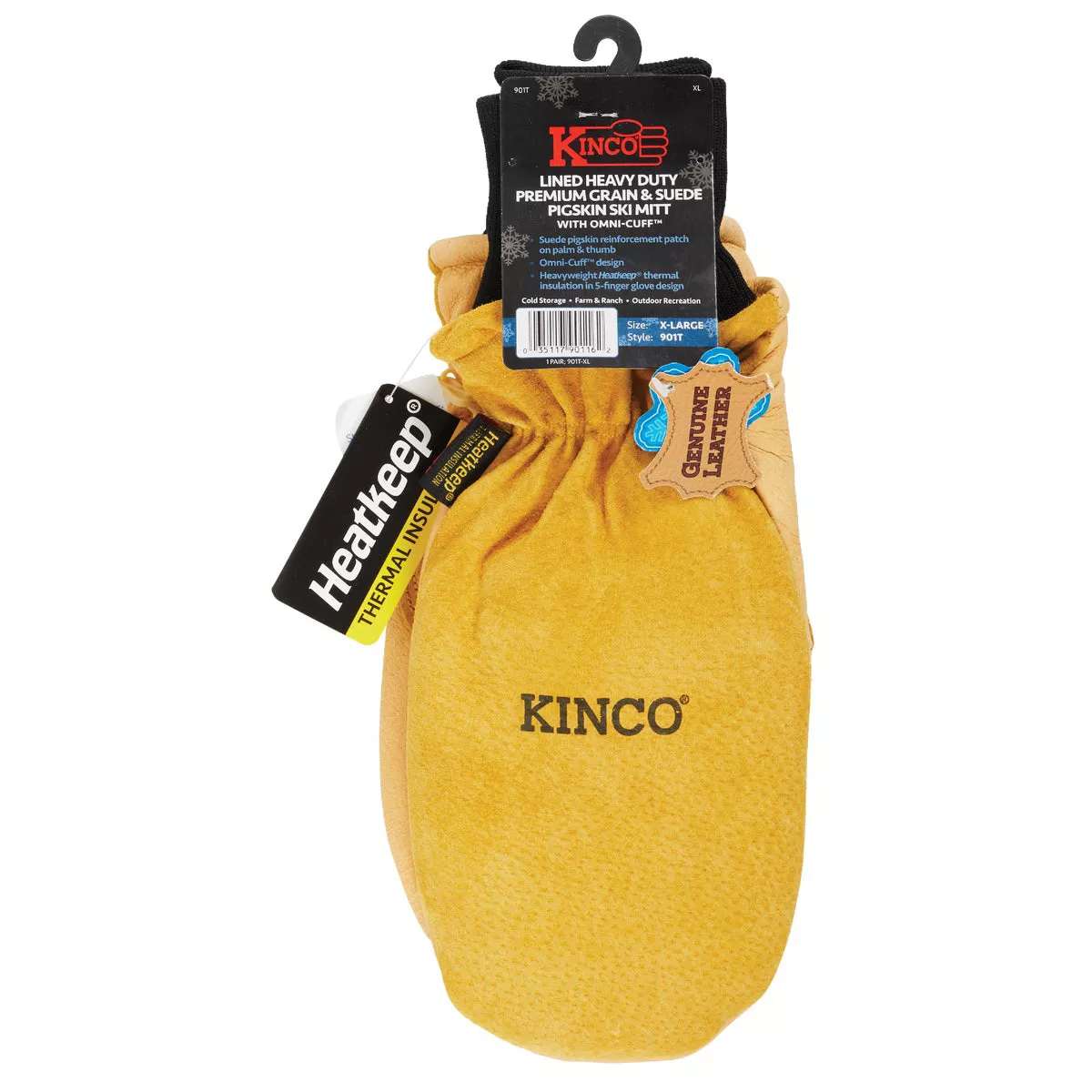 Kinco Men's XL Premium Pigskin Thermal Insulated Mitten - photo 2