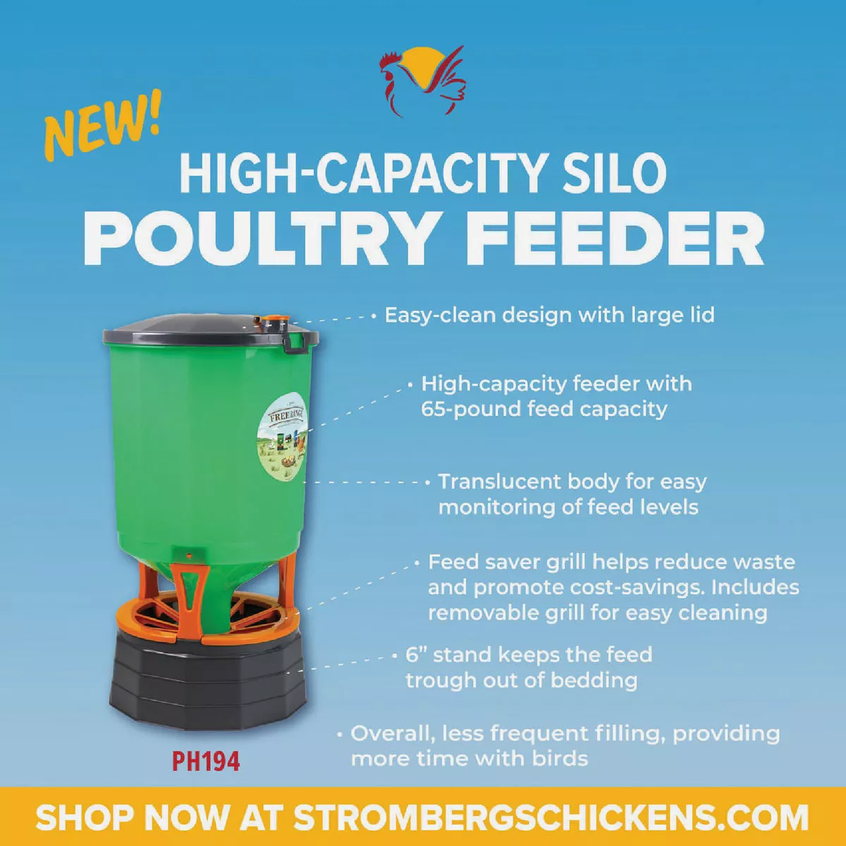Stomberg's 65 Lb. Capacity Silo Chicken Feeder - photo 4