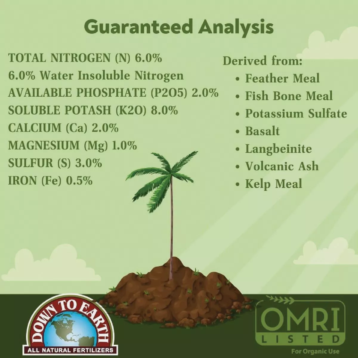 Down To Earth 5 Lb. 6-2-8 Palm Tree Mix - photo 9
