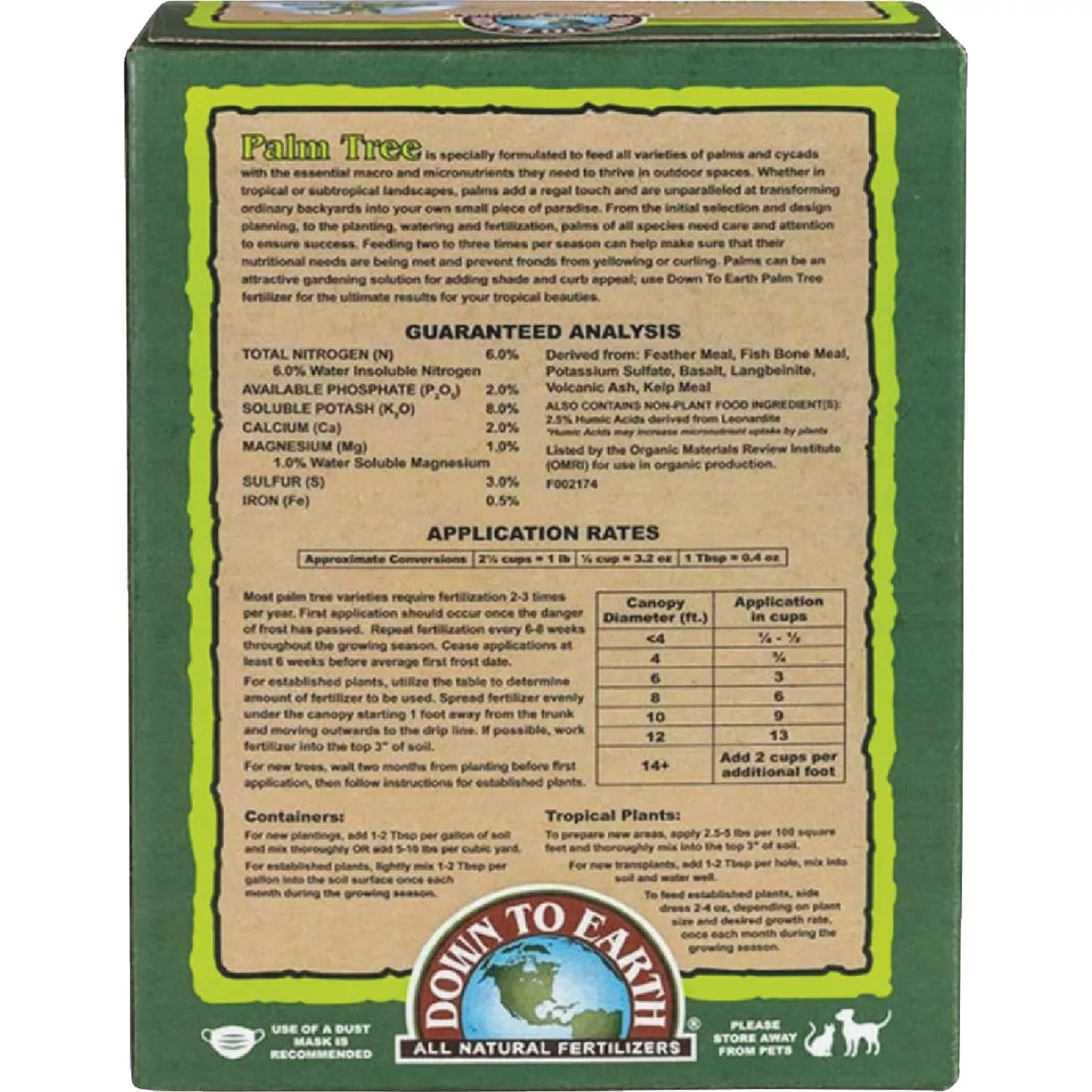 Down To Earth 5 Lb. 6-2-8 Palm Tree Mix - photo 5