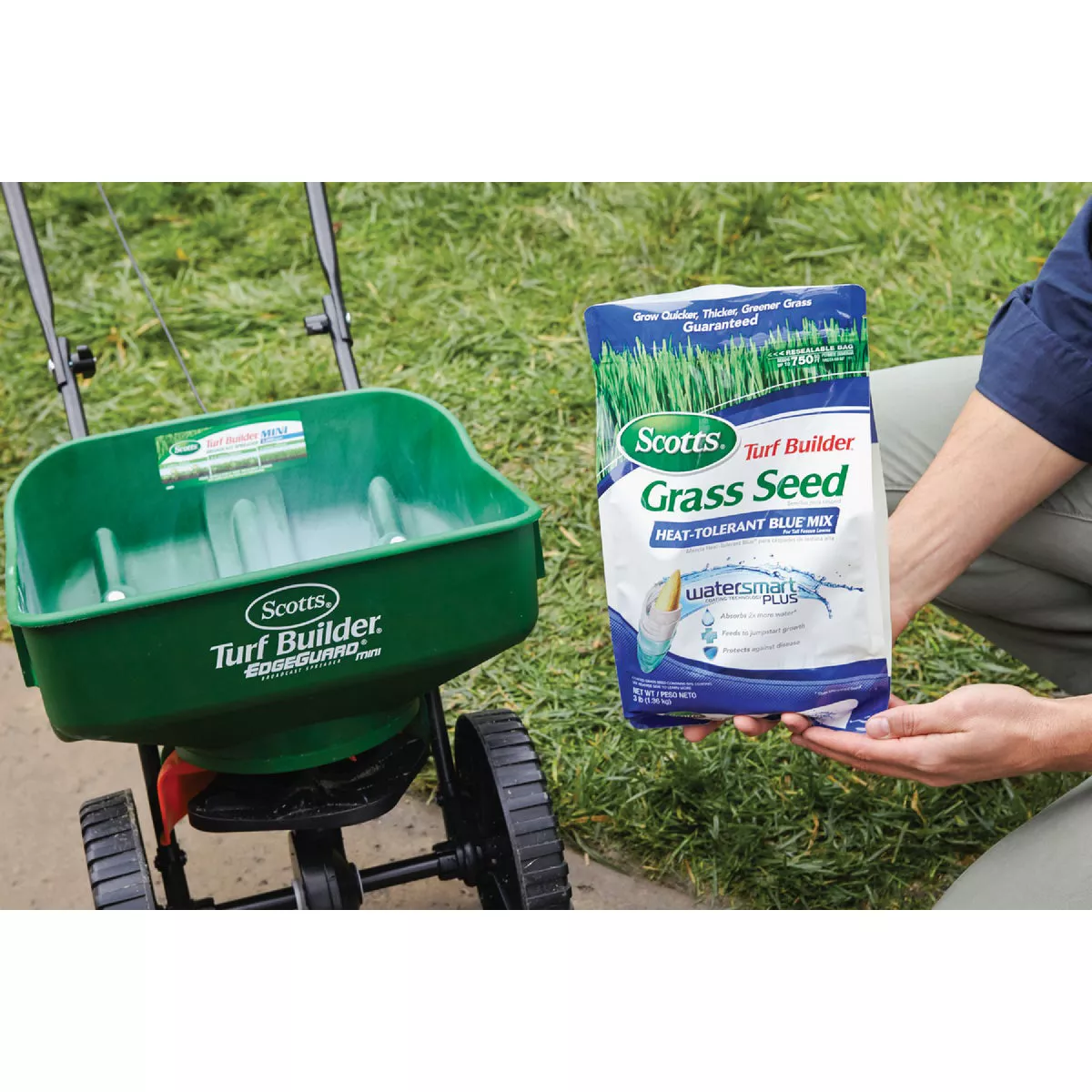 Scotts Turf Builder WaterSmart Plus 3 Lb. 750 Sq. Ft. Heat-Tolerant Blue Mix Grass Seed - photo 3