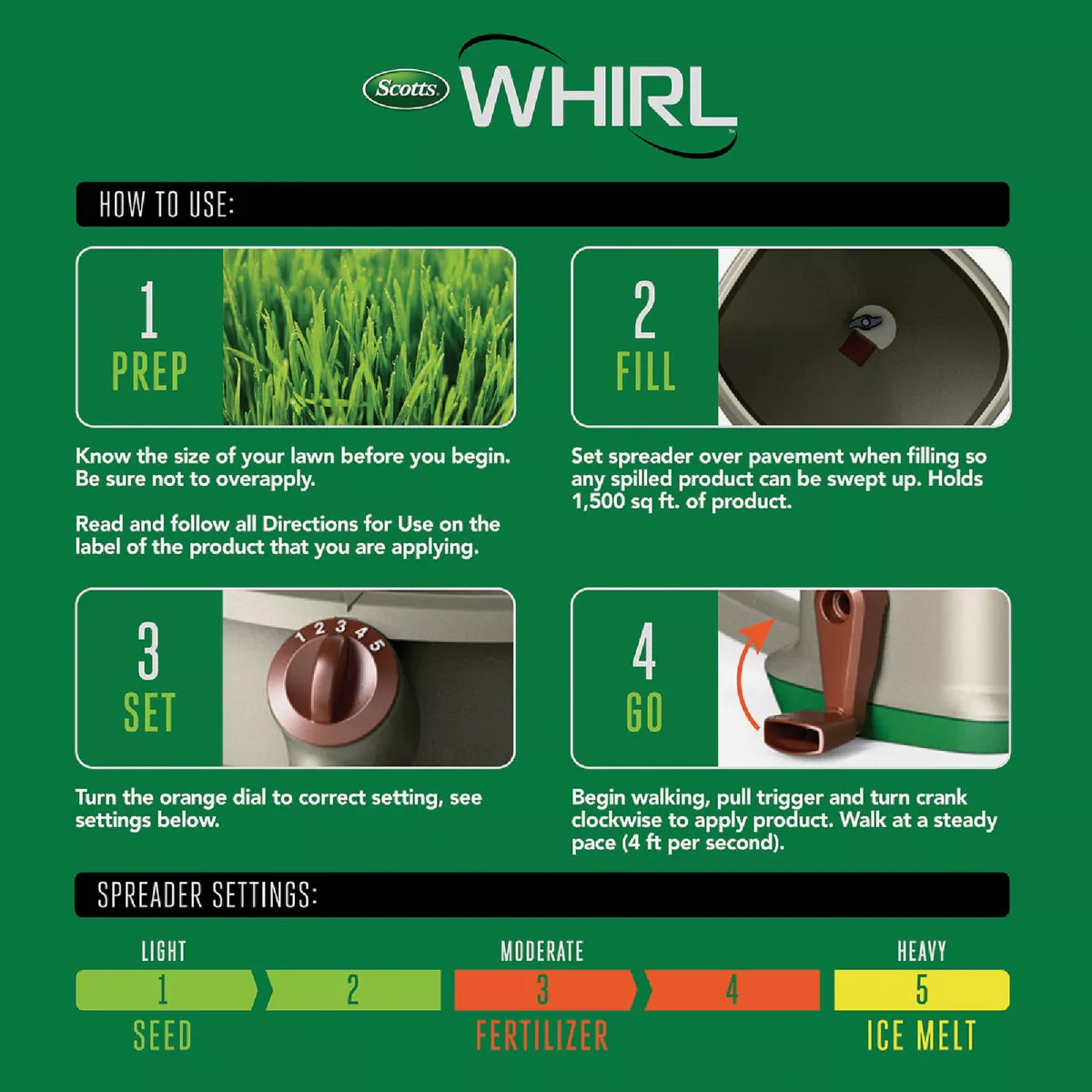 Scotts Whirl Handheld Spreader - photo 2