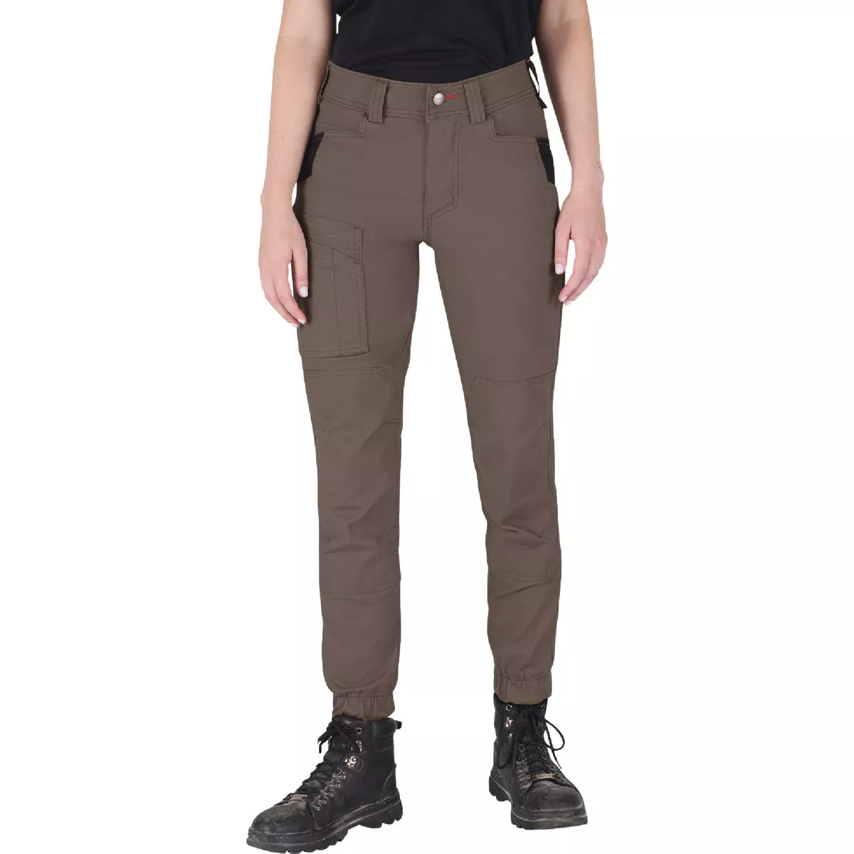 Milwaukee GRIDIRON Women's 10 Brown Double Knee Jogger Pants