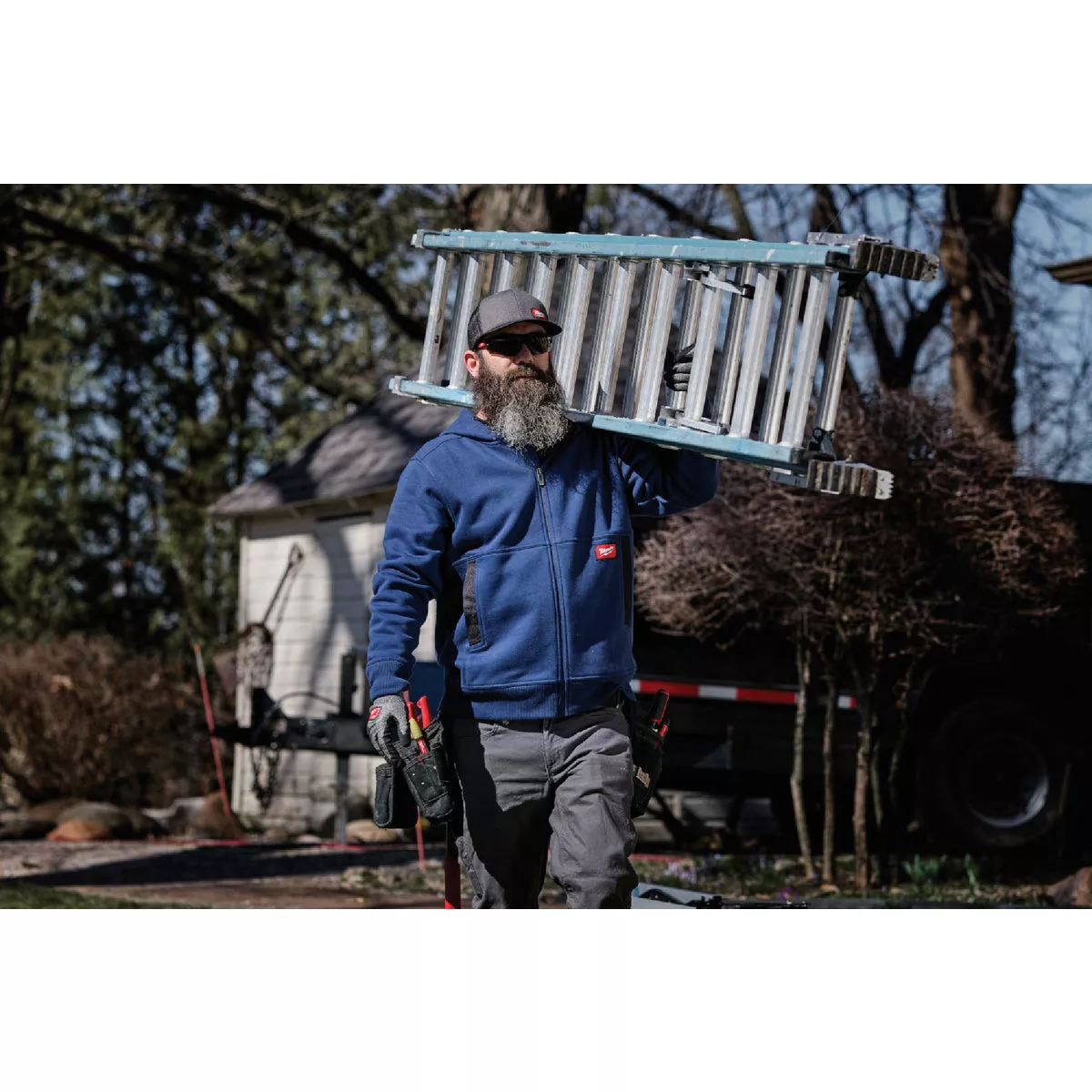 Milwaukee GRIDIRON Men's Medium Blue Full-Zip Hoodie - photo 3